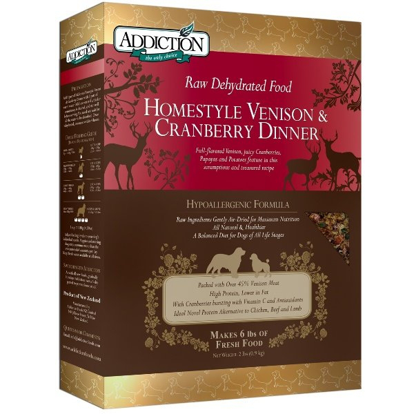 Addiction Raw Dehydrated Homestyle Venison & Cranberry Dinner Dry Dog Food