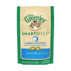 Greenies Feline SmartBites Hairball Control Tuna Flavor Cat Treats