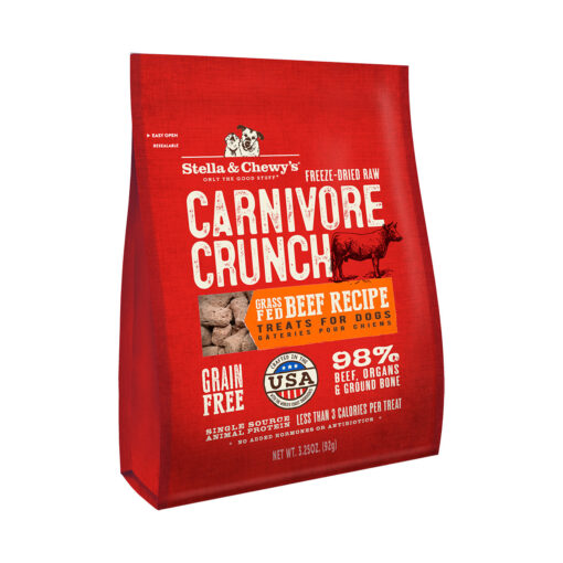 Stella & Chewy's Carnivore Crunch Grass-Fed Beef Recipe Freeze-Dried Raw Dog Treats