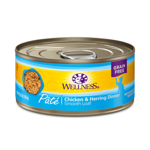 Wellness Pate Chicken & Herring Dinner Canned Cat Food