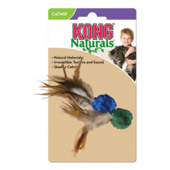 KONG Naturals Crinkle Ball with Feathers Cat Toy