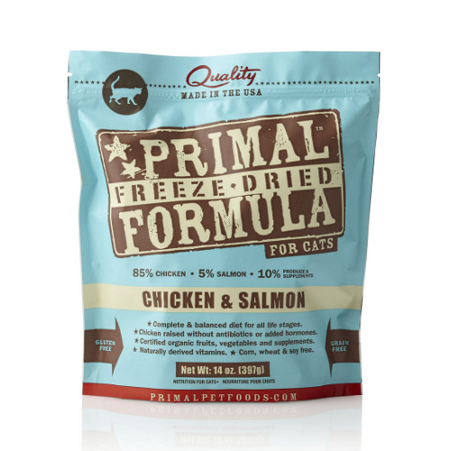 Primal Chicken & Salmon Formula Nuggets Grain-Free Raw Freeze-Dried Cat ...