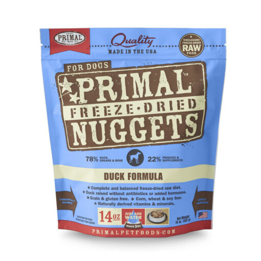 Primal Duck Formula Nuggets Grain-Free Raw Freeze-Dried Dog Food