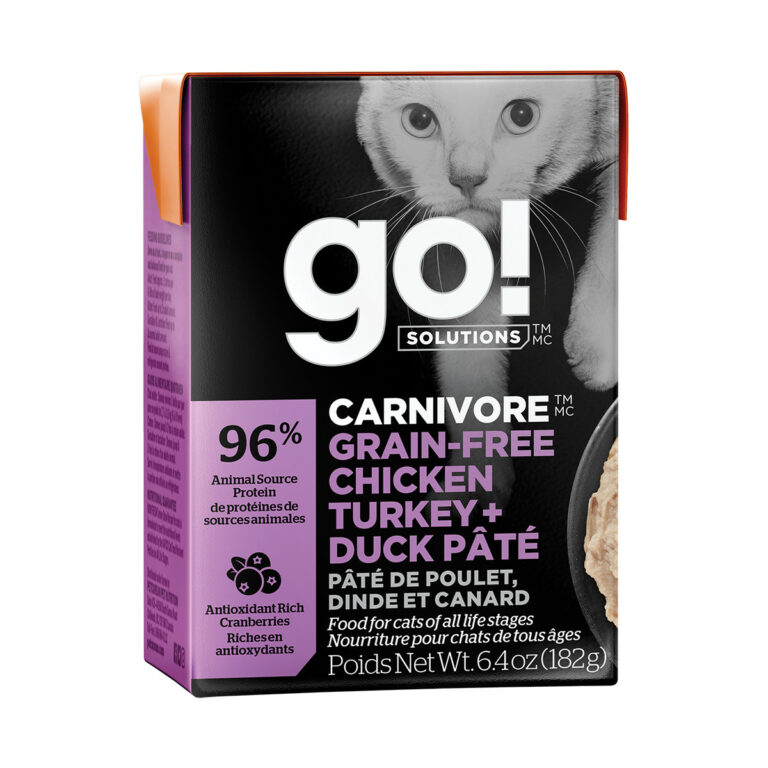 Go! Solutions Carnivore Grain Free Tetra Packs for Cats - Chicken, Turkey + Duck Pâté