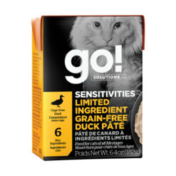 Go! Solutions Sensitivities Limited Ingredient Tetra Packs for Cats - Grain-Free Duck Pâté