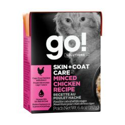 Go! Solutions Skin + Coat Care Tetra Packs for Cats - Minced Chicken Recipe