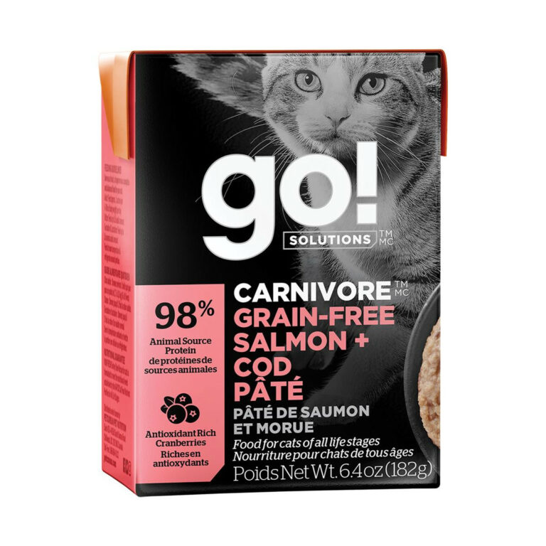 Go! Solutions Carnivore Grain Free Tetra Packs for Cats - Salmon + Cod Pâté