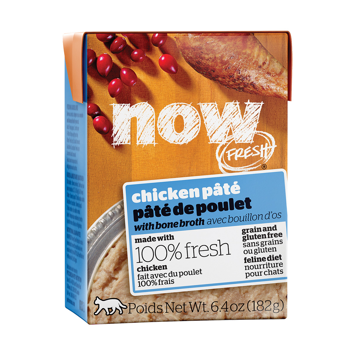 Now Fresh GrainFree Chicken Paté Wet Cat Food 6.4oz Free Pet Food