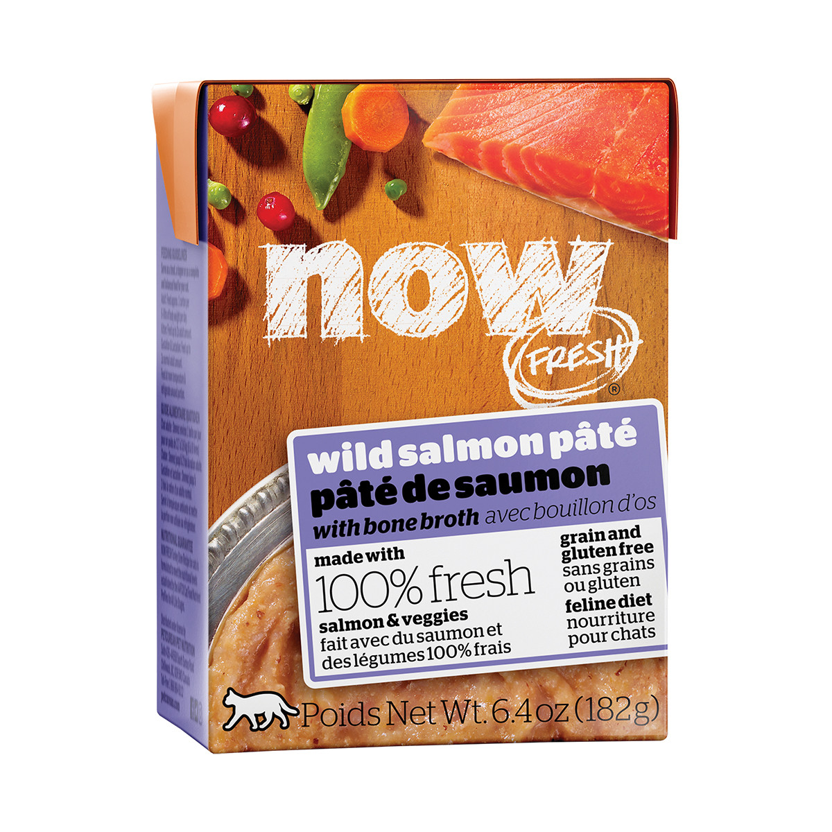 Now Fresh GrainFree Wild Salmon Pate Wet Cat Food 6.4oz Free Pet