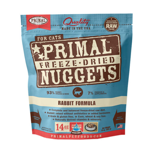 Primal Rabbit Formula Nuggets Grain-Free Raw Freeze-Dried Cat Food