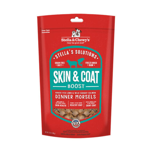 Stella & Chewy's Stella's Solutions Skin & Coat Boost Freeze-Dried Raw Grass-Fed Lamb & Wild-Caught Salmon Dinner Morsels Dog Food