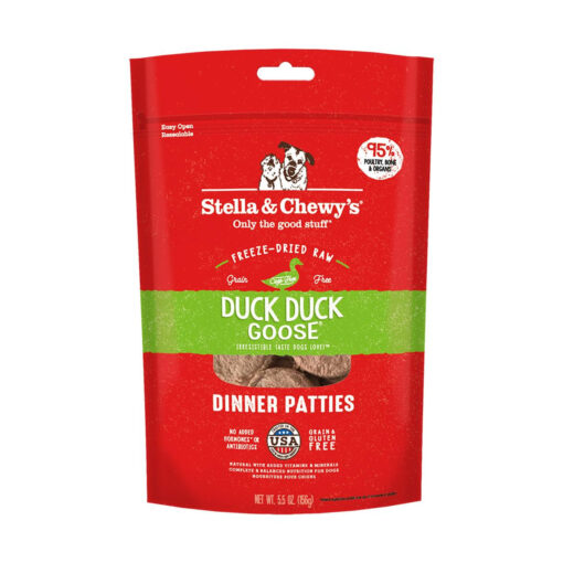 Stella & Chewy's Duck Duck Goose Dinner Patties Freeze-Dried Raw Dog Food