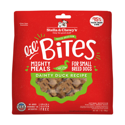 Stella & Chewy's Lil' Bites Dainty Duck Recipe Small Breed Freeze-Dried Raw Dog Food