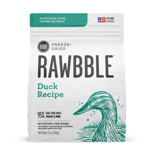 Bixbi Rawbble Freeze Dried Duck Recipe Dry Dog Food