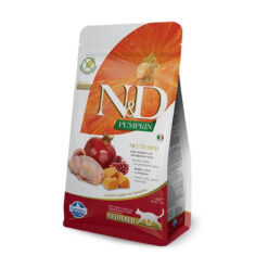 Farmina N&D Pumpkin Quail, Pumpkin and Pomegranate Neutered Recipe Adult Dry Cat Food