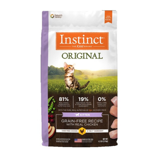 Nature’s Variety Instinct Original Kitten Grain-Free Recipe with Real Chicken Dry Cat Food