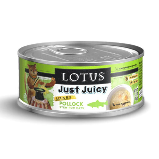 Lotus Just Juicy Pollock Stew Grain-Free Canned Cat Food