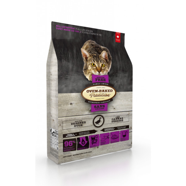 Oven-Baked Tradition Grain-Free Duck Formula Dry Cat Food - Free Pet ...