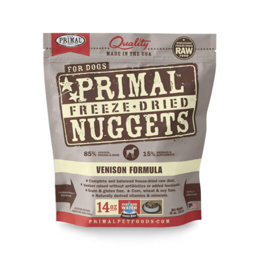 Primal Venison Nuggets Grain-Free Raw Freeze-Dried Dog Food