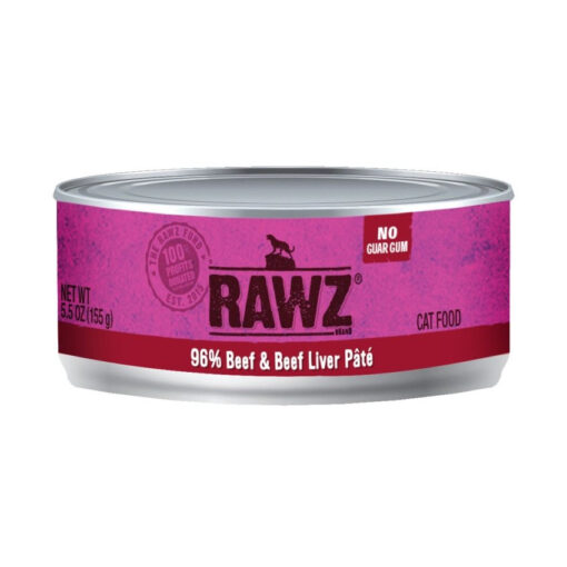 RAWZ 96% Beef and Beef Liver Pate Canned Cat Food