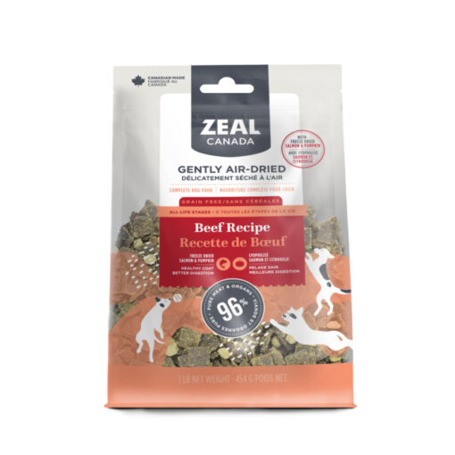 Zeal Canada Gently Air-Dried Grain Free Beef with Freeze-Dried Salmon & Pumpkin Dog Food
