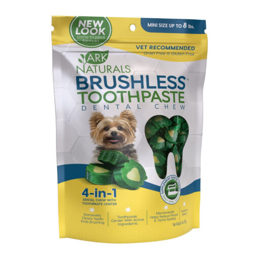Ark Naturals Brushless Toothpaste Mini Dental Dog Chews