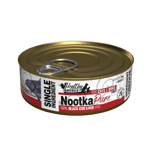 Healthy Shores Nootka Pure 100% Black Cod Liver Canned Food for Cats & Dogs