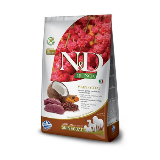 Farmina N&D Quinoa Skin & Coat Venison Adult Dry Dog Food