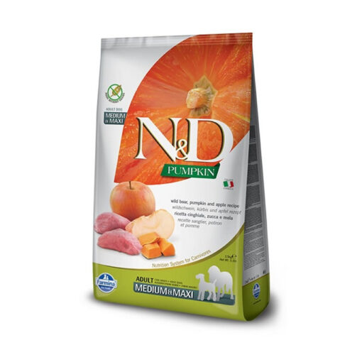 Farmina N&D Pumpkin Grain-Free Boar & Apple Recipe Medium & Maxi Adult Dry Dog Food
