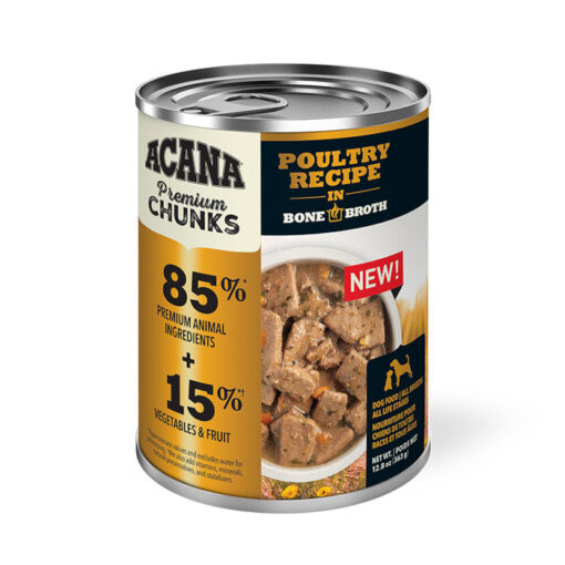 Acana Premium Chunks Poultry Recipe in Bone Broth Canned Dog Food