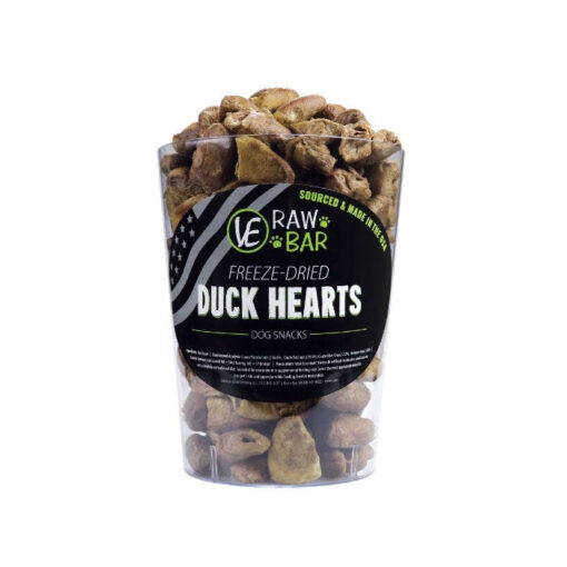 Vital Essentials Raw Bar Duck Hearts Dog Treats